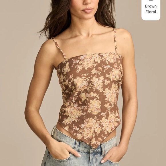 Lucky Brand Tops - Lucky Brand Hanky Hem Scarf Top
